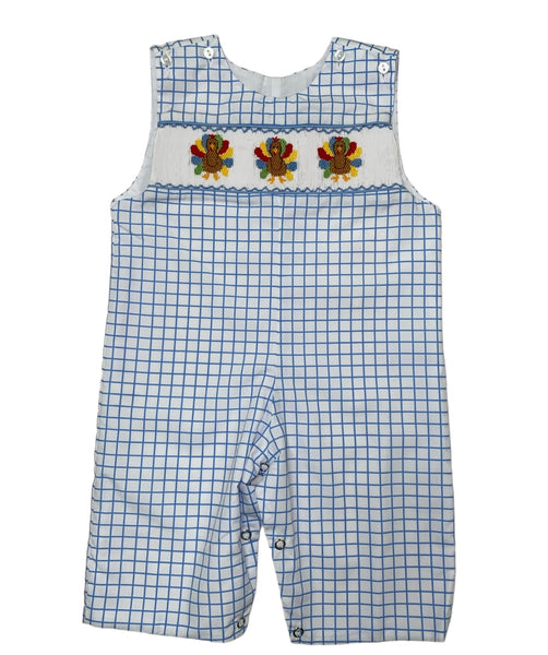 Lulu Bebe Turkey Blue Check Smock Longall