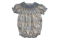 Lulu Bebe Dainty Floral Smocked Bubble