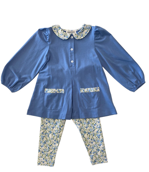 Ishtex Blue Flower Tunic Set