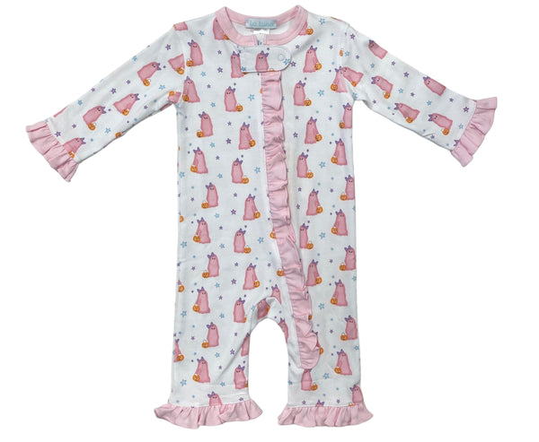 La Luna Ghost Footless Pima Pajama Pink