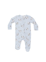 Angel Dear 2 Way Zipper Footie  Gray Elephants Blue