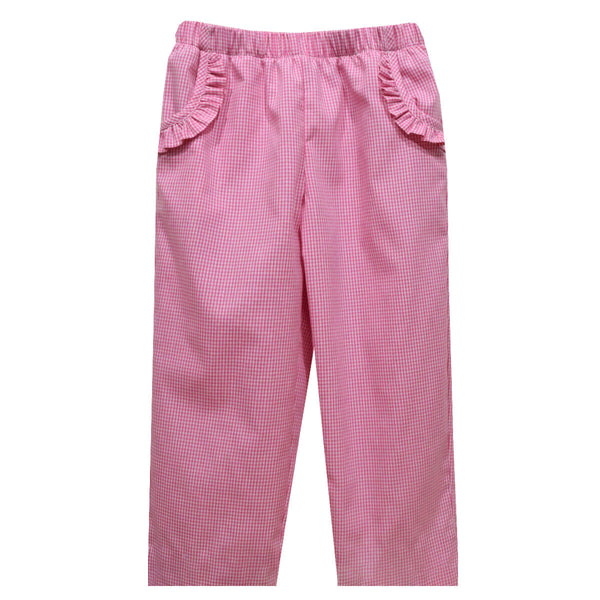 Vive La Fete Gingham Ruffle Pant Candy Pink