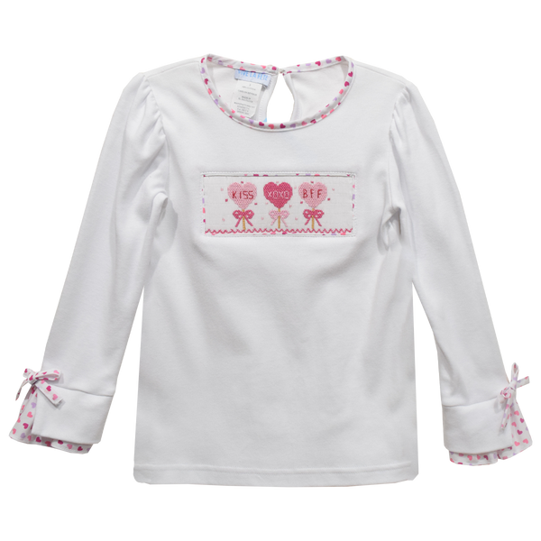 Vive La Fete Valentine Smocked Long Sleeve Tee