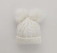 Huggalugs Fluffer Beanie Hat White