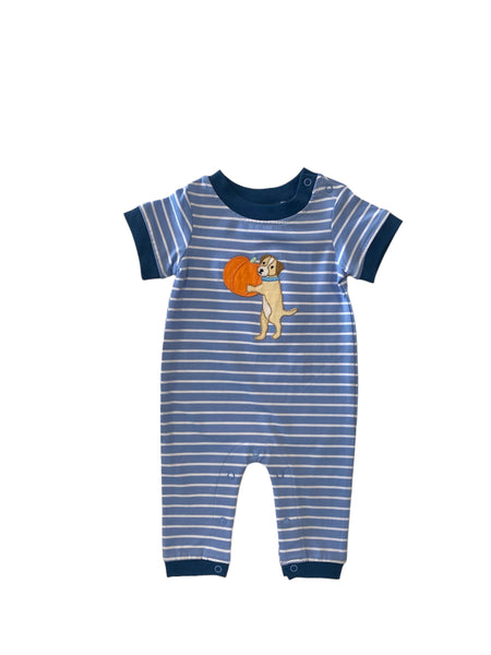 Ishtex Romper Pumpkin Appliqué