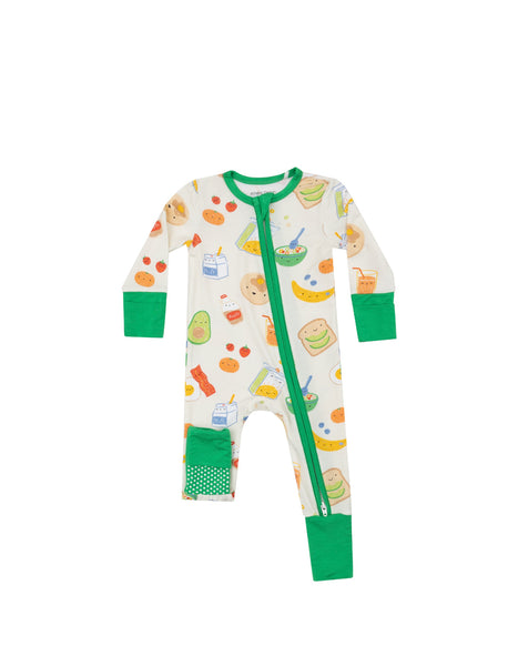 Angel Dear 2 Way Zipper Romper Breakfast Time