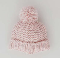 Huggalugs Garter Stitch Beanie Hat Pink