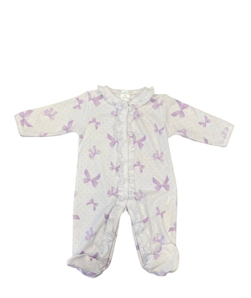 Lyda Baby Purple Bows Footie