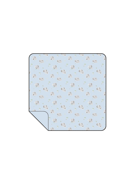 Angel Dear Swaddle Blanket Gray Elephants Blue