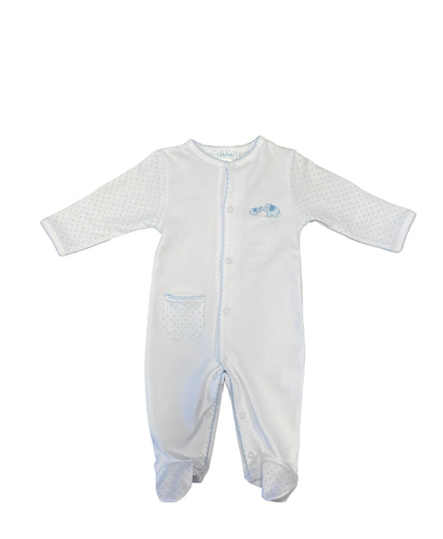 Lyda Baby Blue Mama Elephant Footie