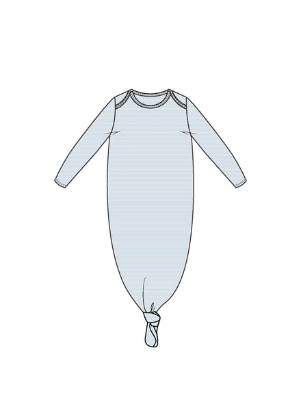 Angel Dear Knotted Gown Light Blue Stripe