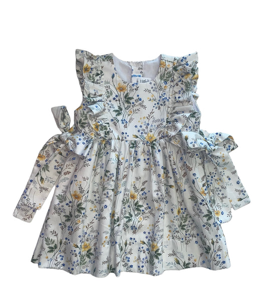 Lulu Bebe Floral Dress With Bows