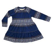 Forever Young Navy Dress With Paisley Stripes