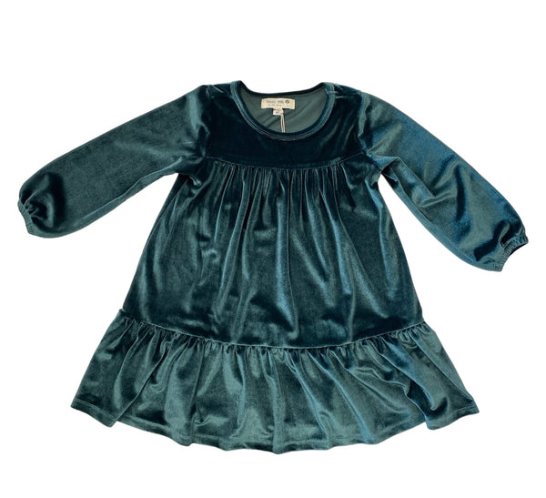 Forever Young Green Velvet Dress