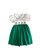 Lulu Bebe Pine Tree Smock Waist Dress