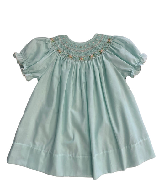 Lulu Bebe Mint Smocked Bishop