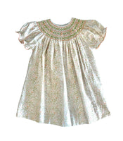 Lulu Bebe Faded Floral Smocked Bishop