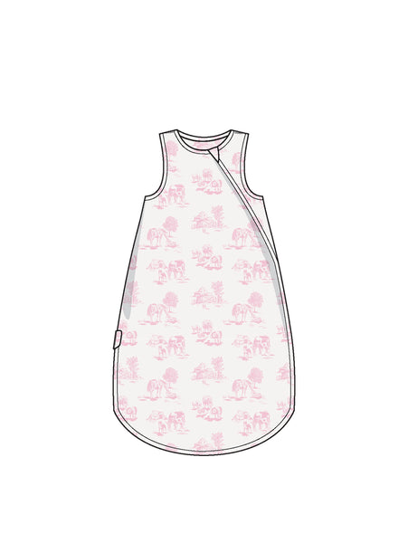 Angel Dear Sleep Blanket Farm Toile Pink