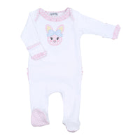 Magnolia Baby Lil Bunny Appliqué Lap Footie Light Pink