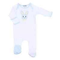 Magnolia Baby Lil Bunny Appliqué Lap Footie Light Blue