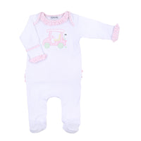 Magnolia Baby Lil Caddie Ruffled Footie Pink