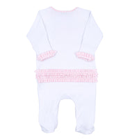 Magnolia Baby Lil Caddie Ruffled Footie Pink