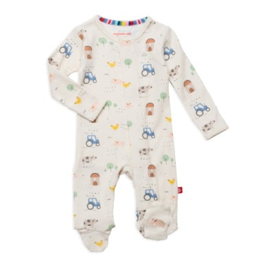 Magnetic Me Pasture Bedtime Organic Footie