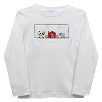 Vive La Fete Long Sleeve Smocked Tee Farm