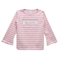 Vive La Fete Long Sleeve Ruffle Smocked Tee Big Sister