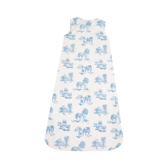 Angel Dear Sleep Blanket Farm Toile Blue