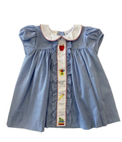 Lulu Bebe Back To School Gingham Embroidered Dress