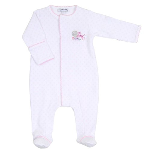 Magnolia Baby Little Safari Embroidered Footie Pink