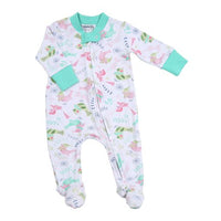 Magnolia Baby Bundled Birds Zipper Footie