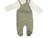 Mayoral Bear Overall With Hat Olive