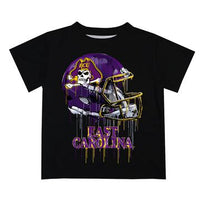 East Carolina Pirates Original Dripping Football Helmet Black T-Shirt