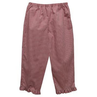 Vive La Fete Ruffle Gingham Pant Red