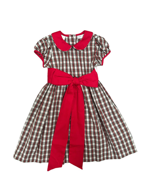 Lulu Bebe Red Plaid Dress With Front Bow