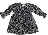 Forever Young Navy Dot Ruffle Waist Dress