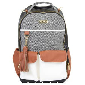 Itzy Ritzy Boss Backpack Diaper Bag Coffee And Cream