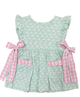 True Mint Bunny Knit Bow Dress