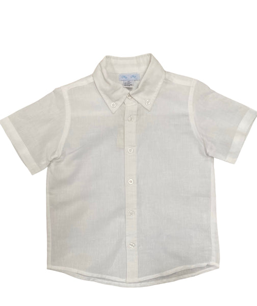 Lulu Bebe Linen Button Down White