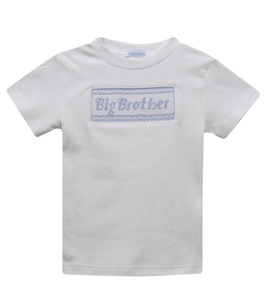 Vive La Fete Big Brother Smocked Tee White