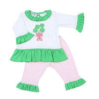 Magnolia Baby Lucky Bouquet Ruffle 2pc Pant Set