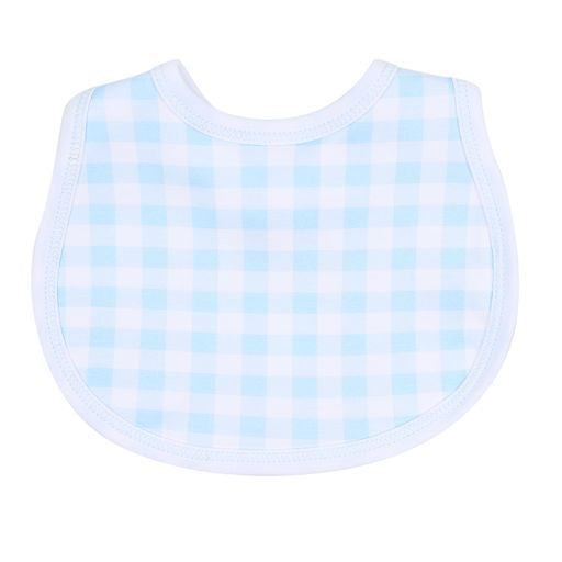 Magnolia Baby Spring Checks Bib Blue