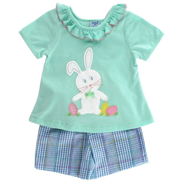 Bailey Boys Bowtie Bunny Girl Short Set