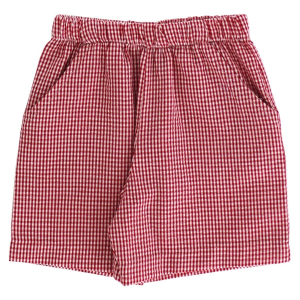 Bailey Boys Red Seersucker Stripe Short